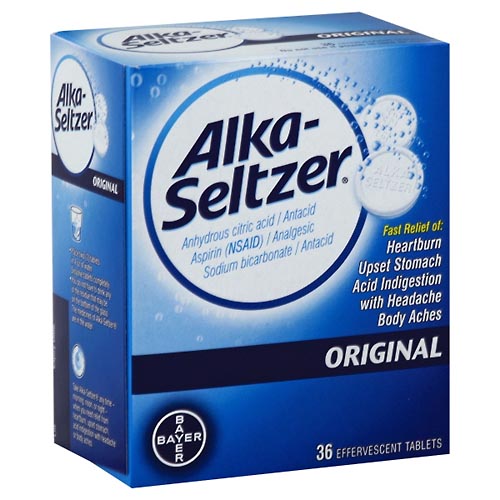 Image for Alka Seltzer Antacid/Analgesic, Original, Effervescent Tablets,36ea from EVERS PHARMACY