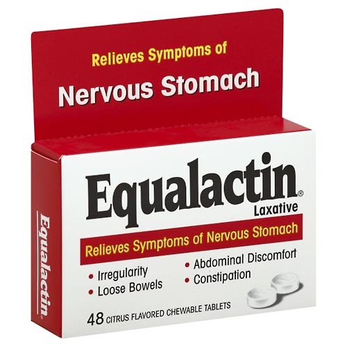 Image for Equalactin Laxative, Citrus Flavored Chewable Tablets,48ea from EVERS PHARMACY
