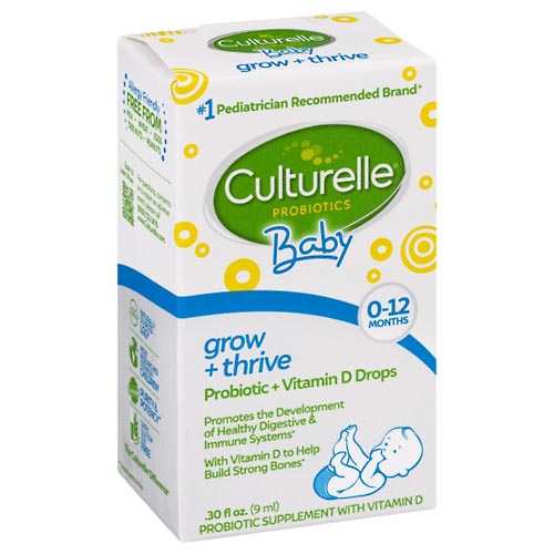 Image for Culturelle Probiotic + Vitamin D Drops, Grow + Thrive, Baby, 0-12 Months,0.3oz from EVERS PHARMACY