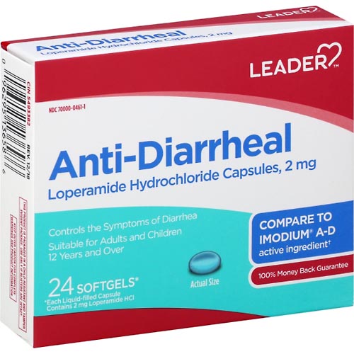 Image for Leader Anti-Diarrheal, Softgels,24ea from EVERS PHARMACY