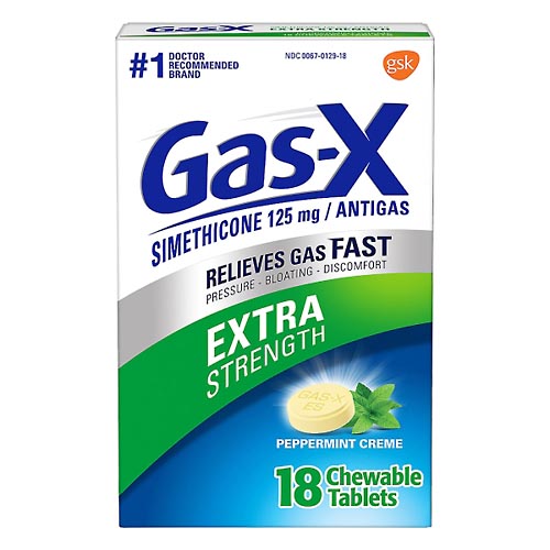 Image for Gas X Antigas, Extra Strength, 125 mg, Peppermint Creme, Chewable Tablets,18ea from EVERS PHARMACY