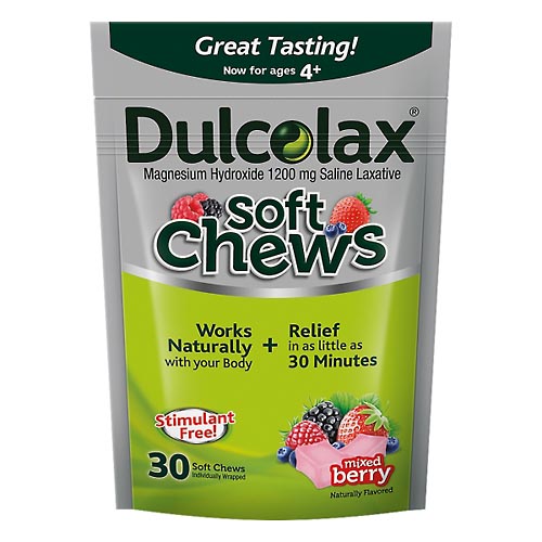 Image for Dulcolax Soft Chews, Mixed Berry,30ea from EVERS PHARMACY
