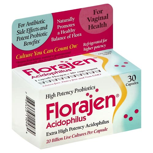 Image for Florajen Acidophilus, Extra High Potency, Capsules,30ea from EVERS PHARMACY